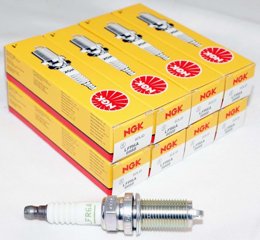 NGK LFR6A 6668 Iridium Spark Plugs 8-Pack – 26.5mm Reach, 16mm Hex, 0.