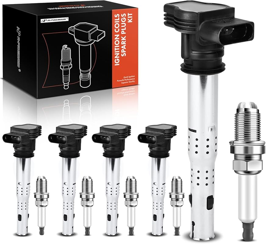 A-Premium 5-Piece Ignition Coil Pack with Iridium Spark Plugs