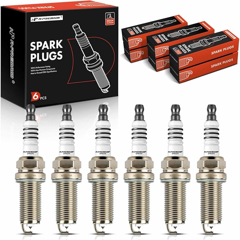 A-Premium Iridium Platinum Spark Plugs for Ford & Lincoln Vehicles, 6-
