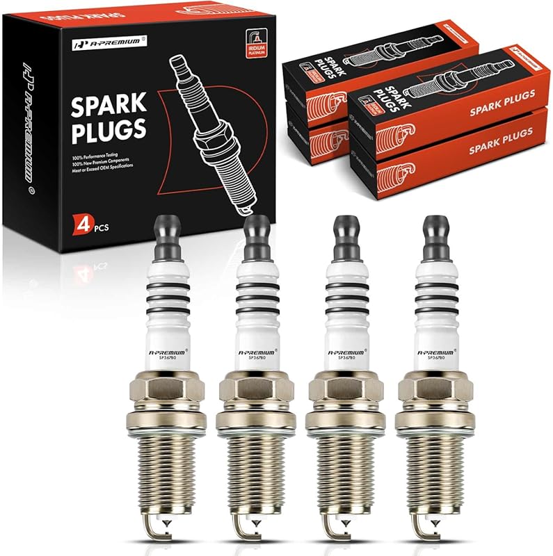 A-Premium Iridium Platinum Spark Plugs 4-Pack – Compatible with Honda 