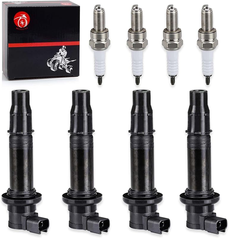 Ignition Coil & Spark Plug Kit for Yamaha YZF-R1, R6, FZ1 & VMAX 2002-