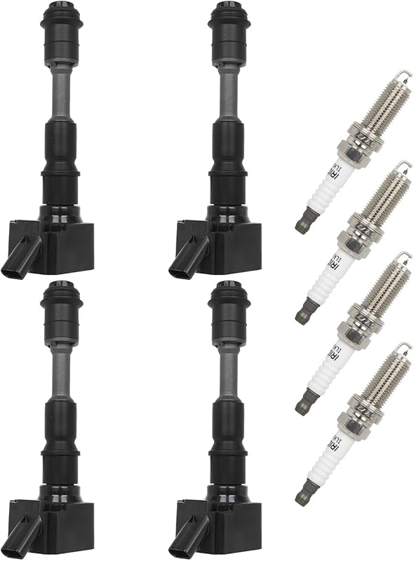 ECCPP Iridium Spark Plugs & Ignition Coils Set of 4 for Volvo 2.0L 2015-2020