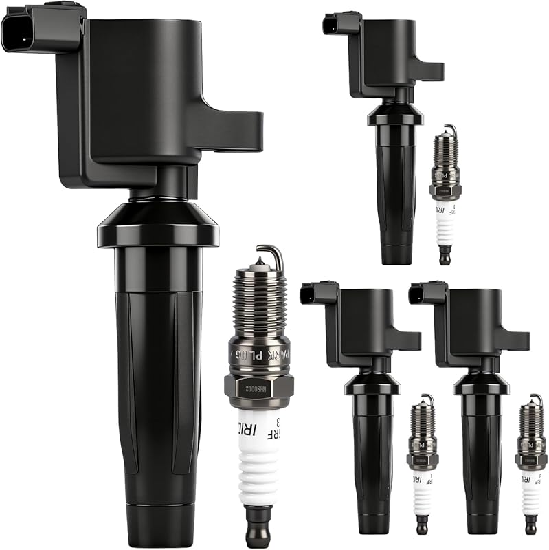 Autoexact Ignition Coil Pack and Iridium Spark Plugs Kit for Ford Focu