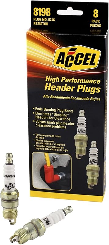 ACCEL 8198 Performance U-Groove Header Spark Plugs - 8 Pack for Superi