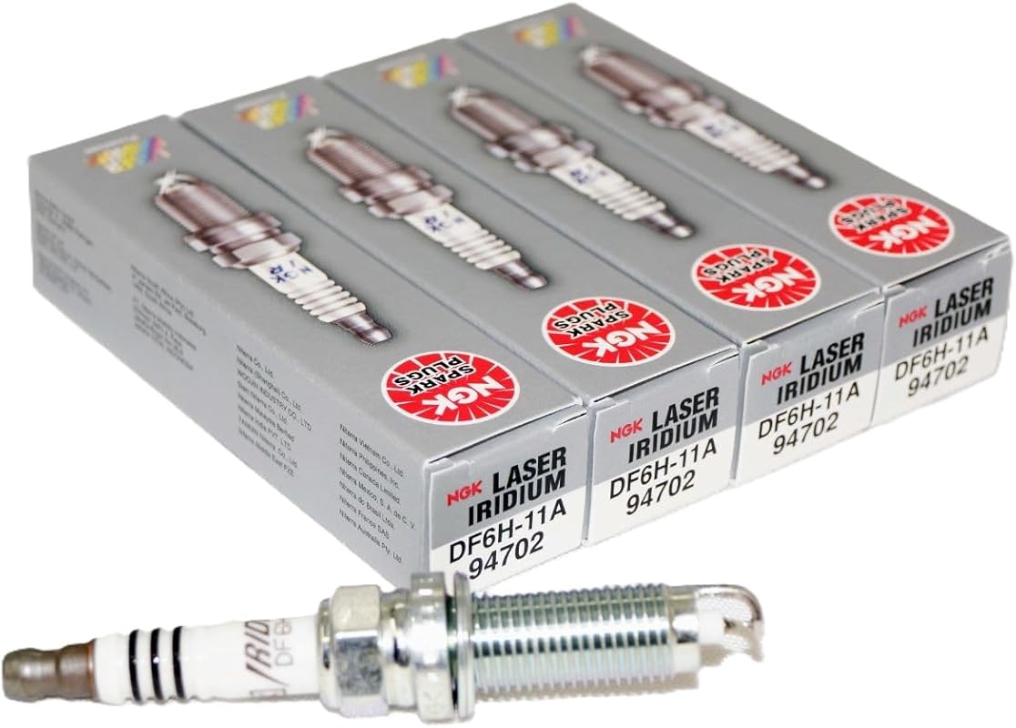 NGK Laser Iridium DF6H-11A 94702 Spark Plugs 4-Pack for Superior Perfo