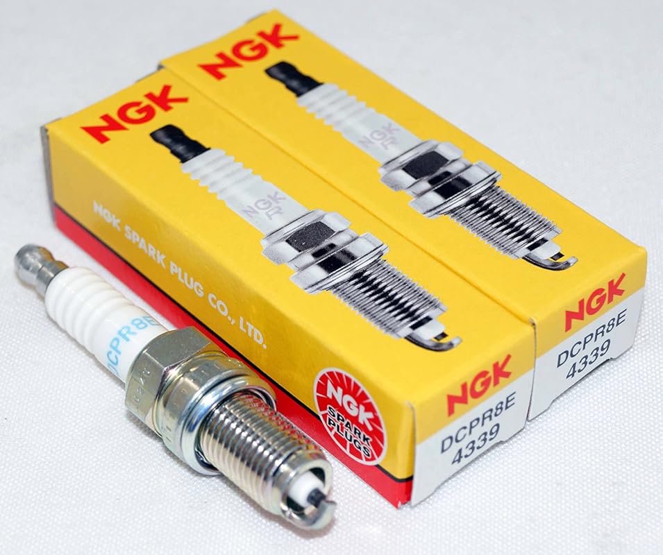 NGK 4339 DCPR8E Spark Plugs 2-Pack High-Performance OEM Replacement fo