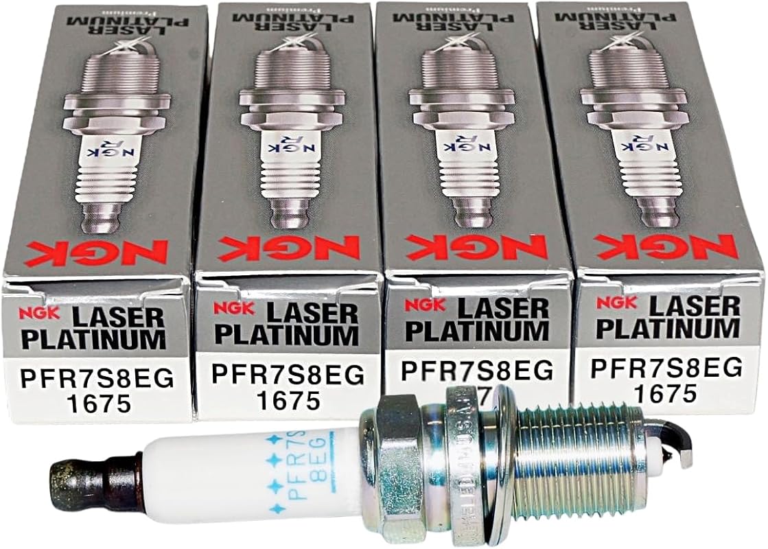 NGK 1675 PFR7S8EG Dual Platinum Spark Plugs for Audi VW 2.0L Inline-4 