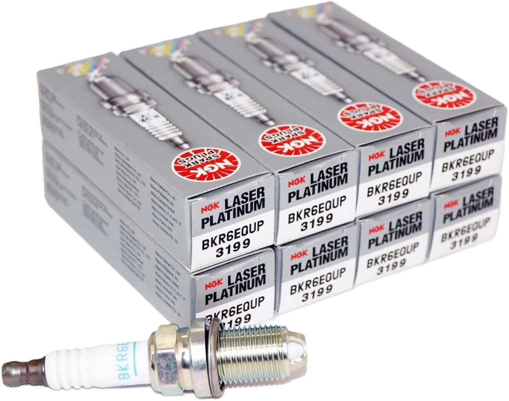 NGK 3199 Laser Platinum BKR6EQUP Spark Plugs for Audi BMW Porsche VW V