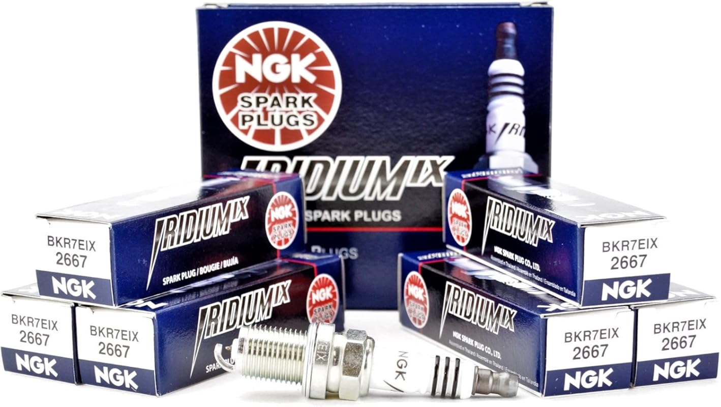 NGK 2667 BKR7EIX Iridium Spark Plugs 6 Pack for Superior Performance L
