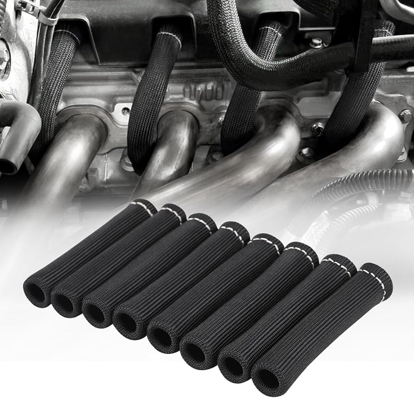 2500°F Spark Plug Wire Heat Shield Sleeves Boot Protectors for SBC BBC