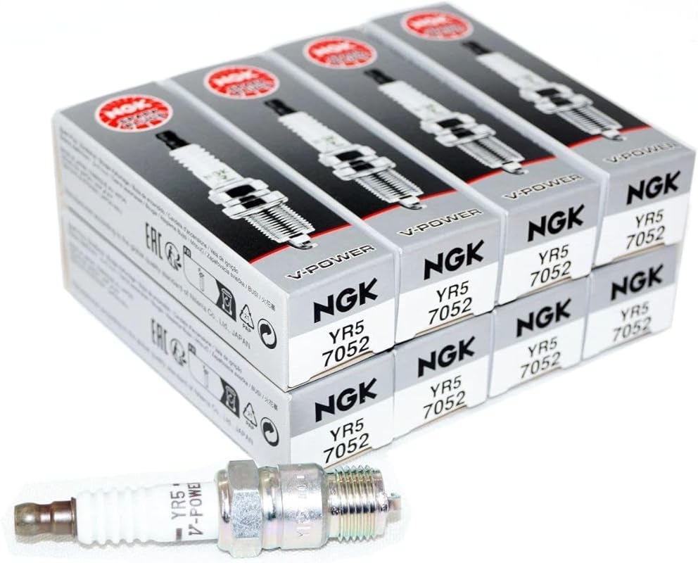 NGK YR5 Spark Plugs 8-Pack Stock #7052 for Reliable Ignition Superior 