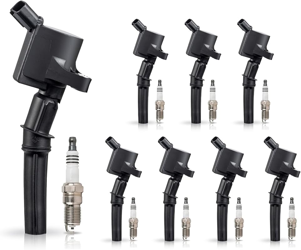ENA 8 Ignition Coils and Spark Plugs for Ford F150 Mustang Explorer Cr
