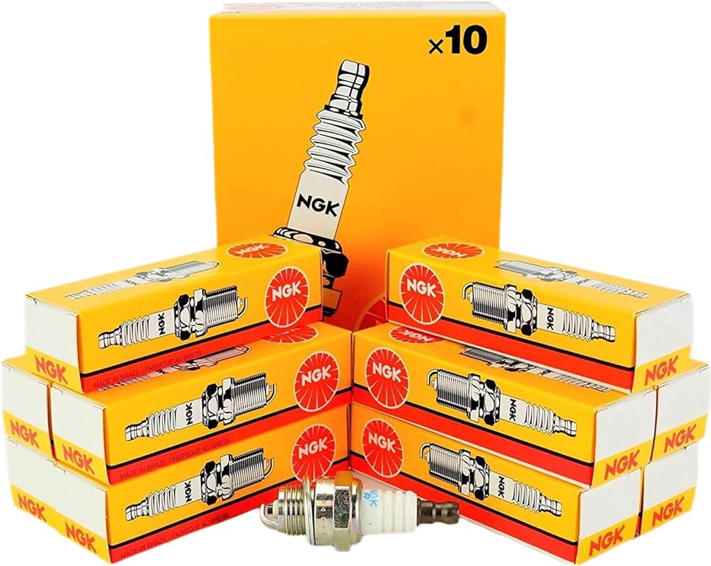 NGK 3346 BR7EF V-Power Spark Plugs 10-Pack High-Performance Copper Cor