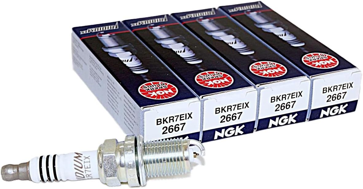 NGK Iridium IX Spark Plugs BKR7EIX for High Performance – 4-Pack