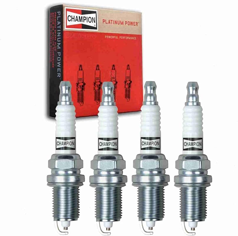 4-Piece Champion Platinum Spark Plugs for Nissan D21 2.4L L4 1990-1994