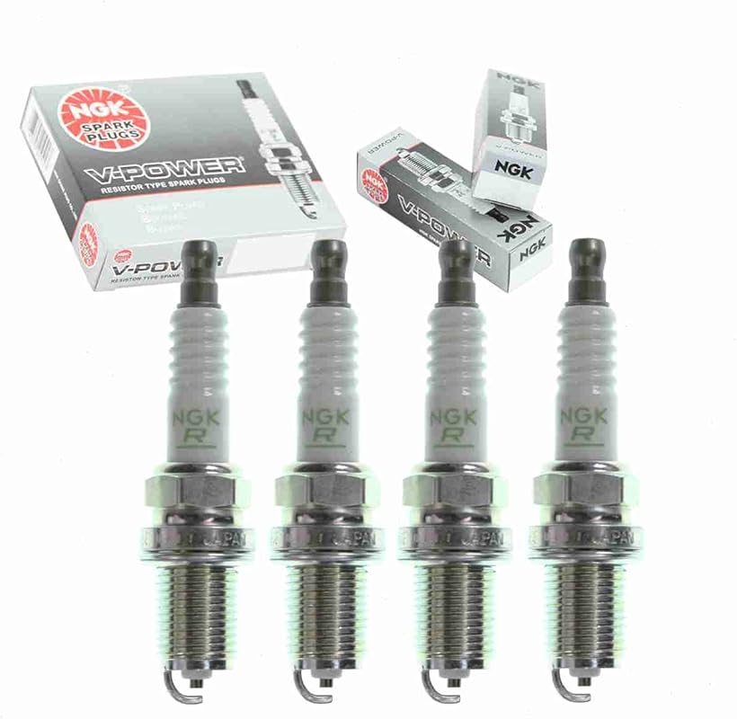 NGK V-Power Spark Plugs Set of 4 Compatible with Scion tC 2.4L L4 2005