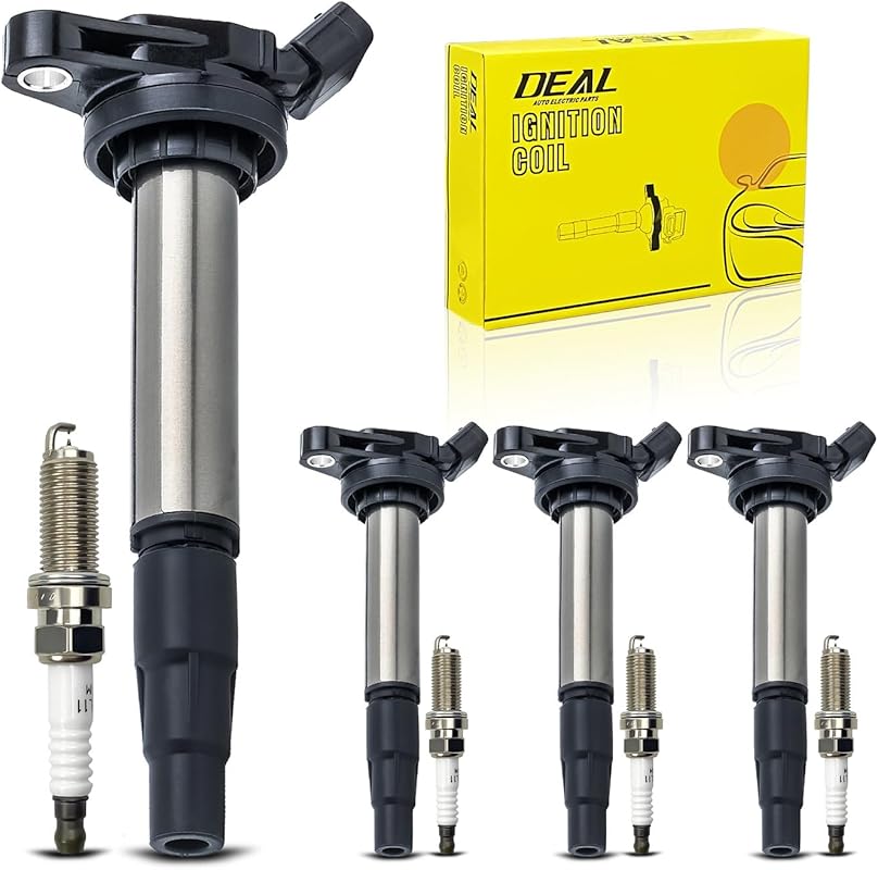 Complete 4-Pack Ignition Coils & Double Iridium Spark Plugs for Coroll
