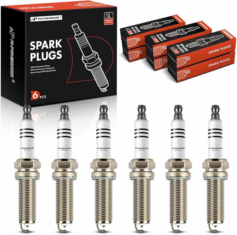A-Premium Iridium Platinum Spark Plugs 6-Pack for VW Passat Atlas Toua