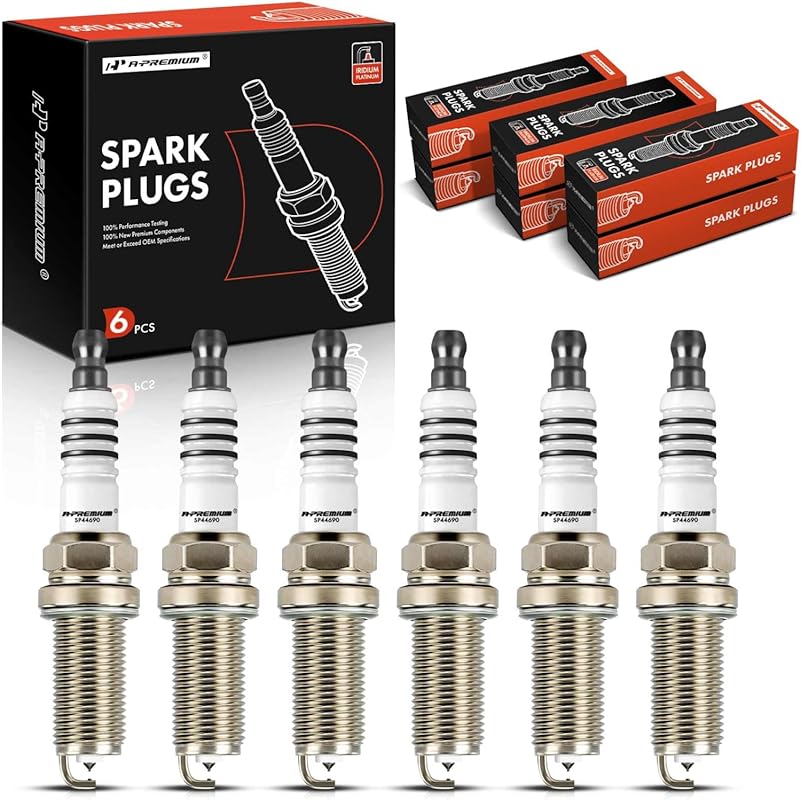 A-Premium 4469 Iridium Platinum Spark Plugs 6-Pack for Nissan Altima P