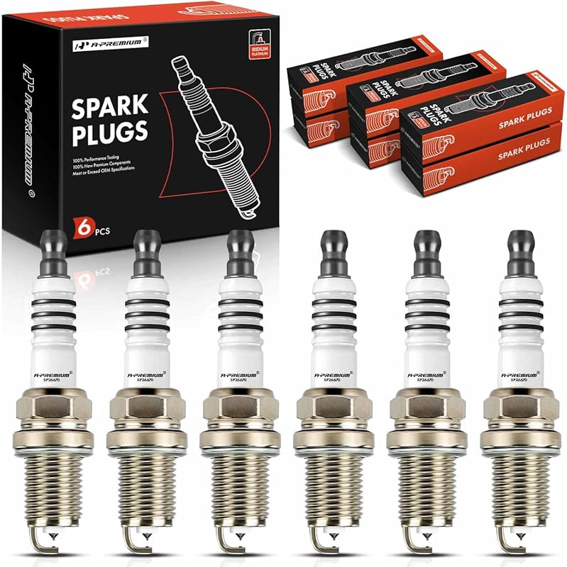A-Premium Iridium Platinum Spark Plugs Pack of 6 for Porsche Cayman 20