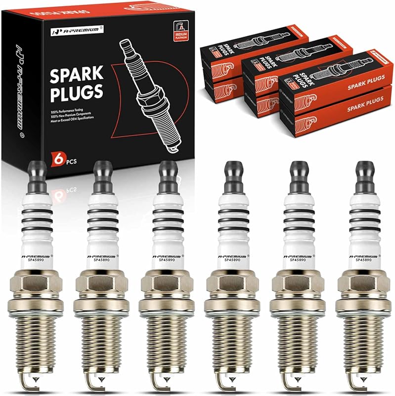 A-Premium Iridium & Platinum Spark Plugs 6-Pack for Toyota & Lexus V6 