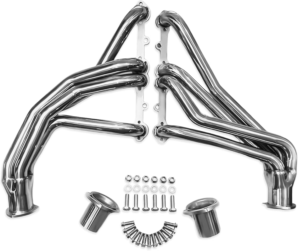 Polished Stainless Long Tube Headers for SBC Chevy GMC C10-K30 1973-87