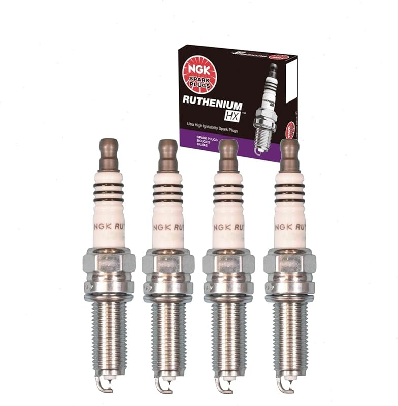 NGK Ruthenium HX Spark Plugs 4-Pack Compatible with 2008-2018 Nissan R