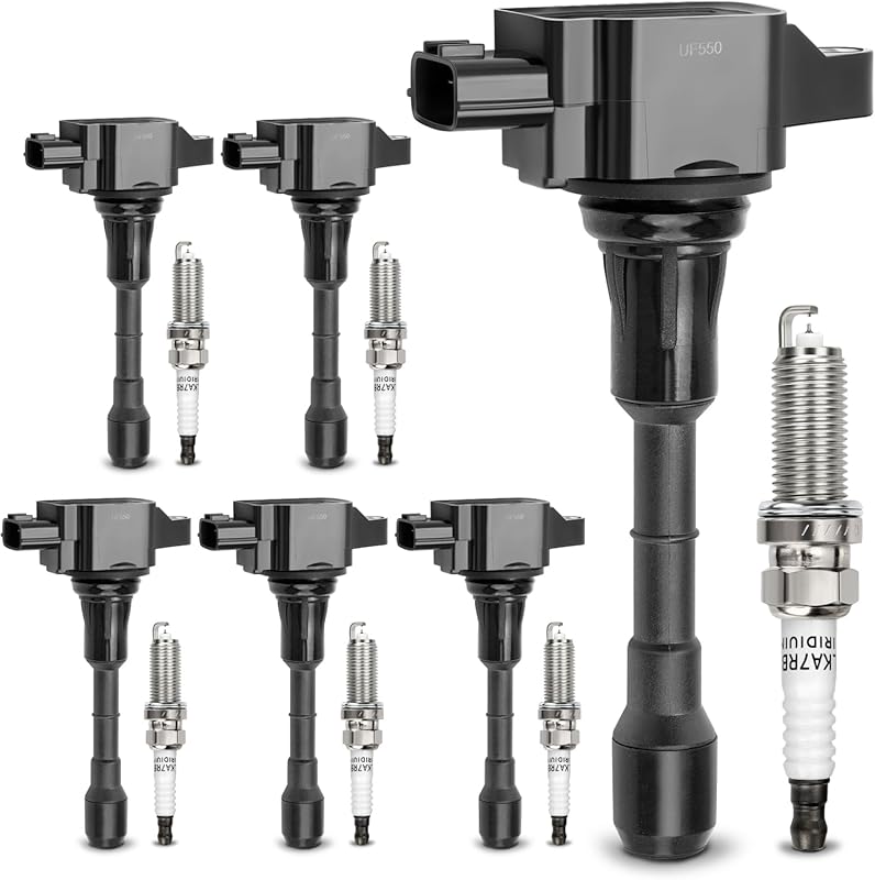 UF550 Ignition Coils & 1406 Double Iridium Spark Plugs for Nissan Alti