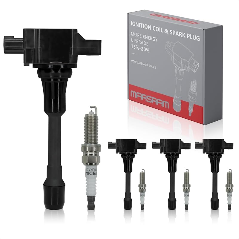 Marsram UF549 Ignition Coils & 9029 Spark Plugs for Nissan Altima Sent
