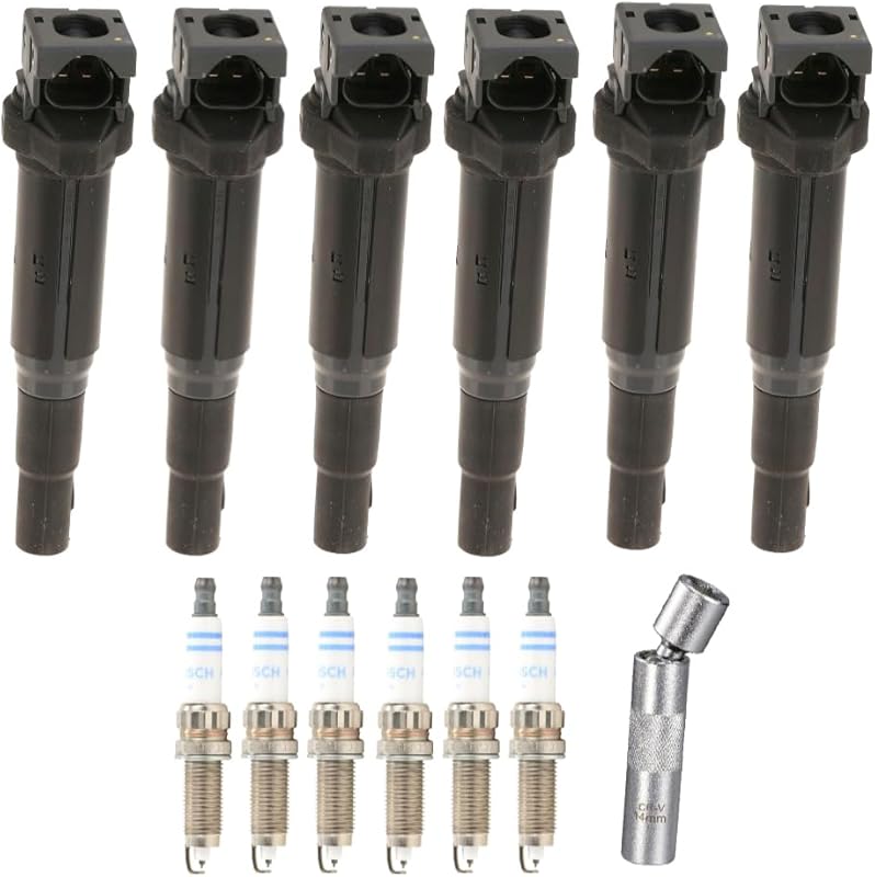 6x ELDOR Ignition Coils BOSCH Spark Plugs Socket Kit for BMW N55 Engin