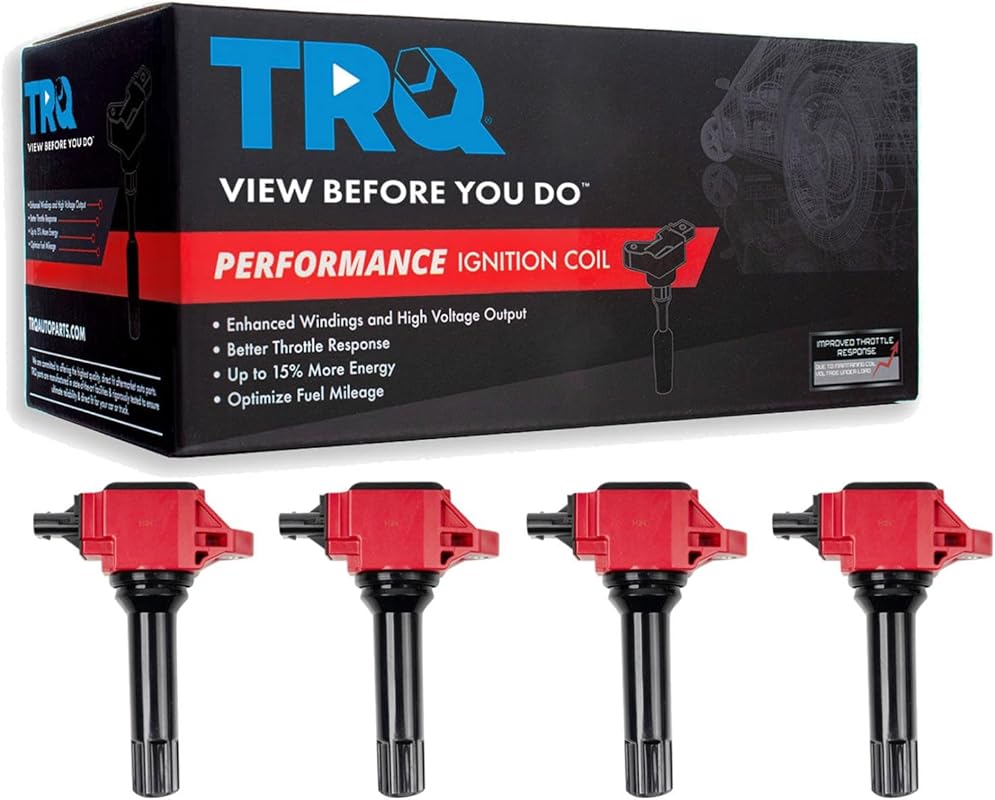 TRQ 4-Piece High Temperature Epoxy Ignition Coil Set for 2013-14 Scion