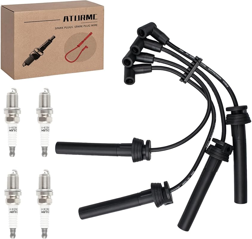 4 Spark Plug Wires & 4 Iridium Plugs for 2002-2008 Mini Cooper S 1.6L 