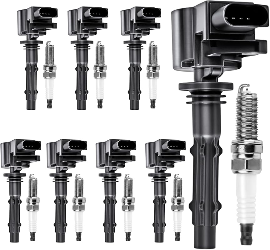 UF535 Ignition Coils 8-Pack & 95983 Spark Plugs Mercedes 4.7L 5.5L CL5