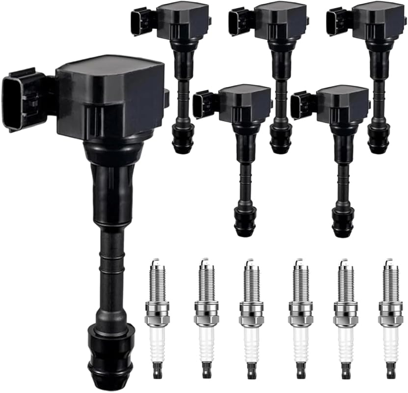 6-Pack Ignition Coils & Spark Plugs for Nissan 3.5L/4.0L V6 Engines – 