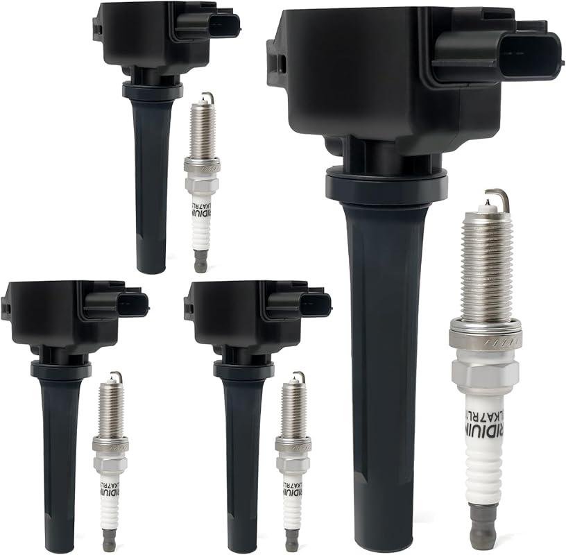 4 Ignition Coil Packs & Iridium Spark Plugs for 2012-2019 Mazda 3, 6, 