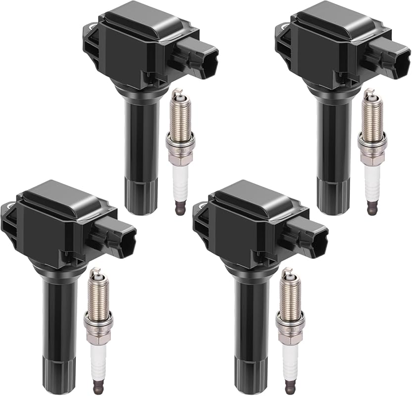UF747 Ignition Coils & 93501 Spark Plugs 4-Pack for Subaru BRZ Legacy 