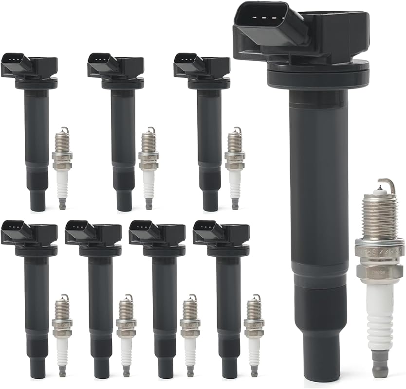 8-Pack Ignition Coils & Iridium Spark Plugs for Toyota Tundra, Sequoia