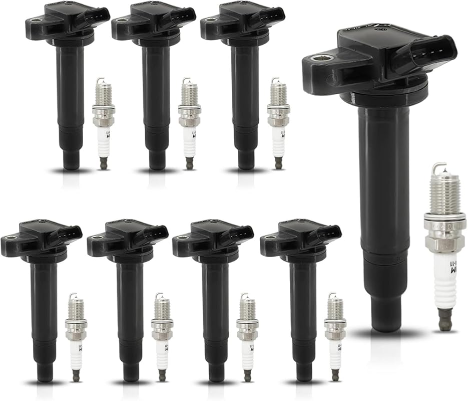 8 Iridium Spark Plugs & Ignition Coils UF230 for Toyota Land Cruiser, 