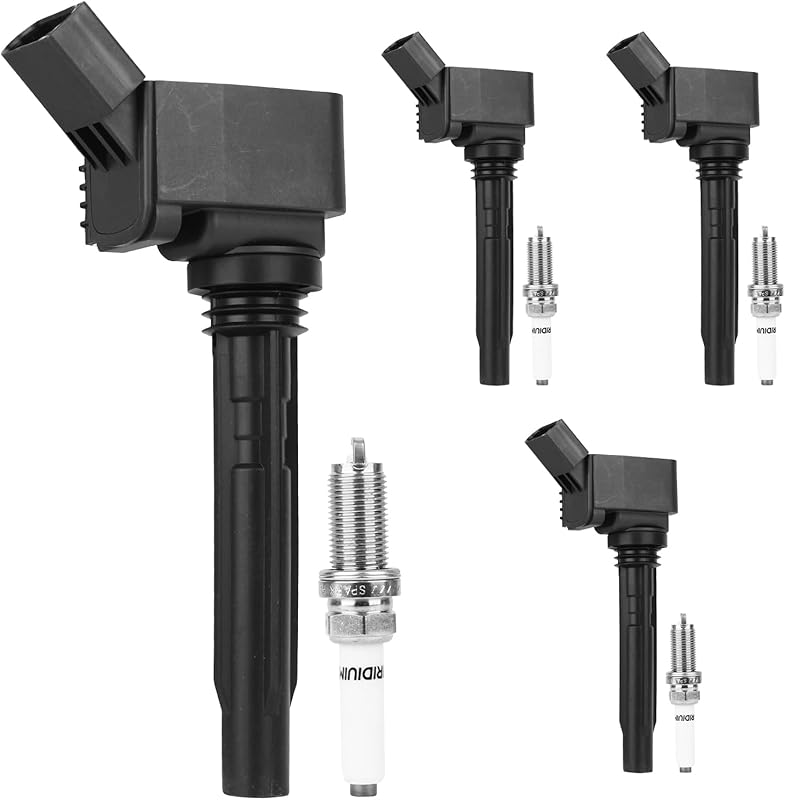 Autoexact Ignition Coils and Iridium Spark Plugs Kit for VW Tiguan Pas