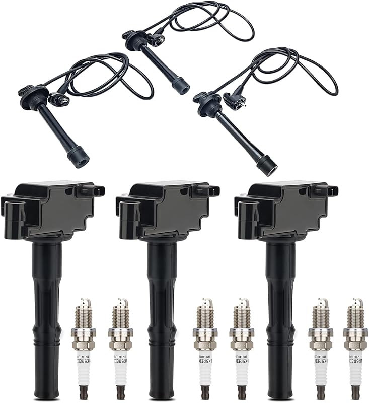 UF156 Ignition Coil, Double Iridium Spark Plug & Wire Set for 3.4L Toy