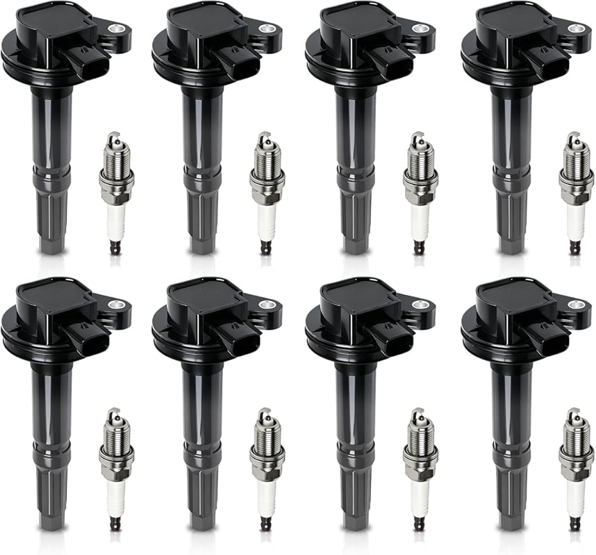Complete 8-Pack Ignition Coils & Spark Plugs for Ford F-150 & Mustang