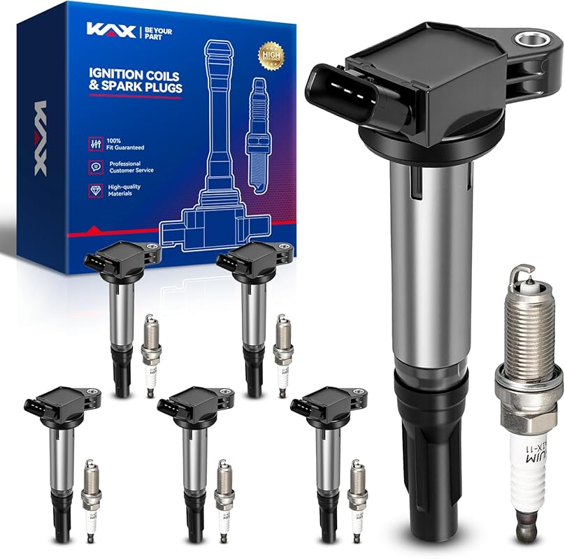 KAX 6-Pack UF487 Ignition Coil & Iridium Spark Plugs for Toyota 4Runner