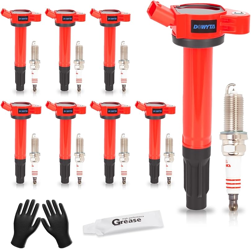 Upgraded 8-Piece Ignition Coil & Spark Plug Set for Toyota Tundra, Seq