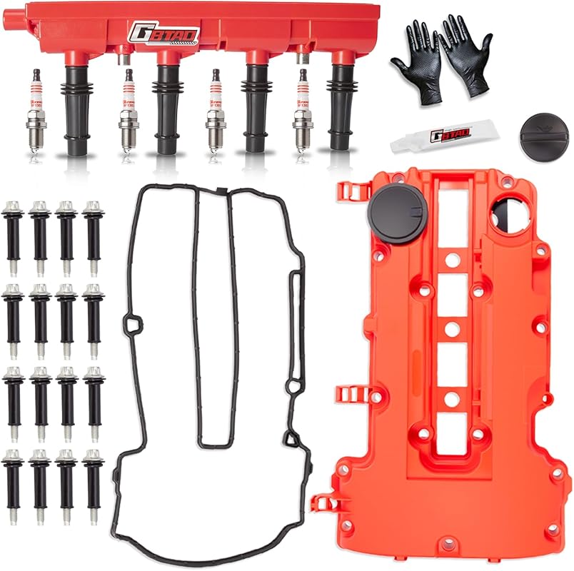 Upgraded Ignition Coil Pack & Spark Plug Kit with Valve Cover for Chev