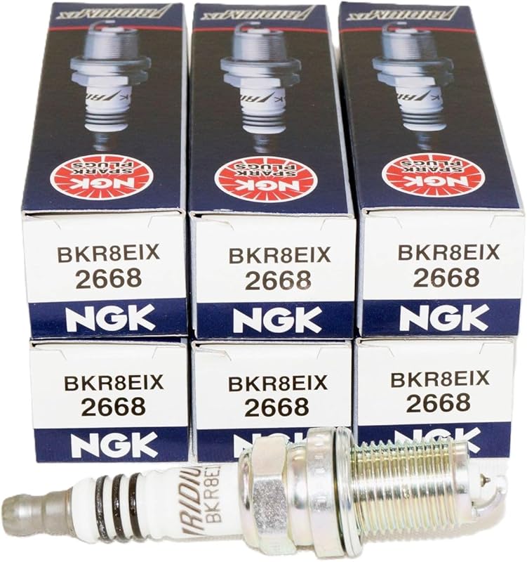 NGK Iridium IX Spark Plugs BKR8EIX 2668 6-Pack Enhanced Durability Hig