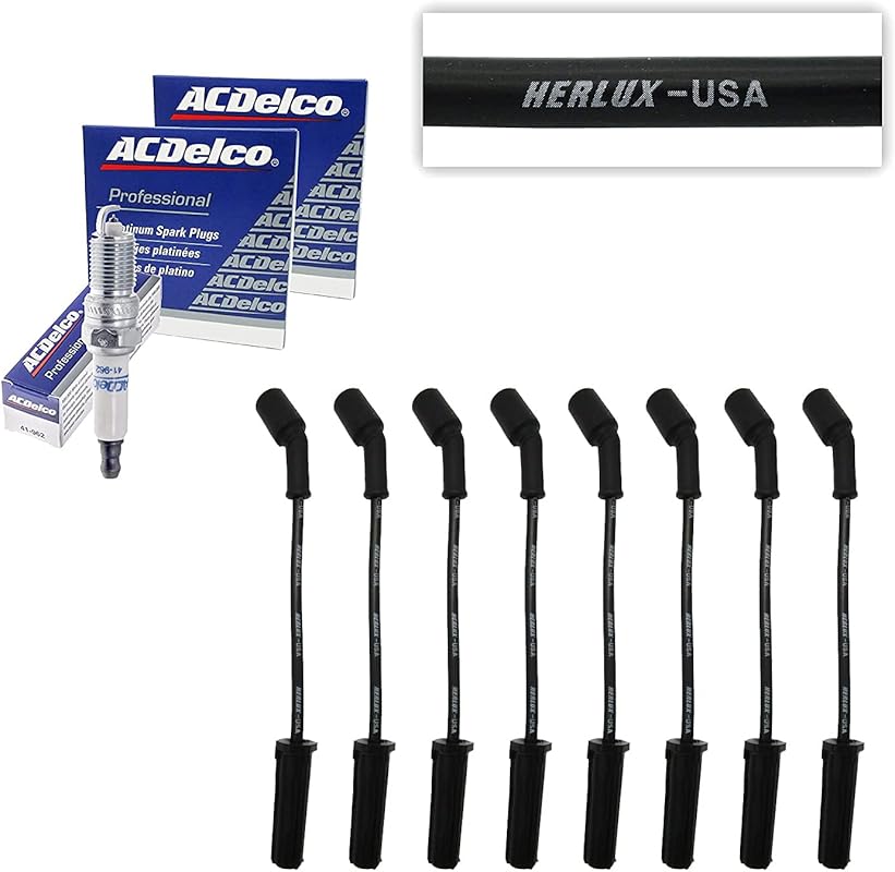 8 ACD-OEM 41-962 Spark Plugs + 8 Herlux Wires for LS2 LS3 LS4 LS7 Engi