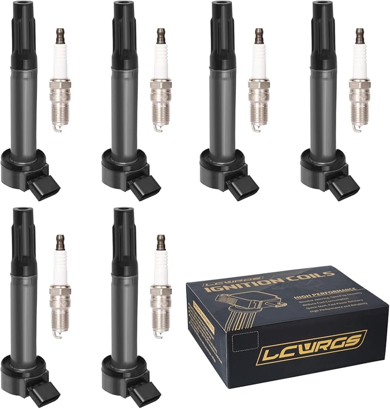 6-Pack UF487 Ignition Coils & Spark Plugs for Toyota Camry Sienna High