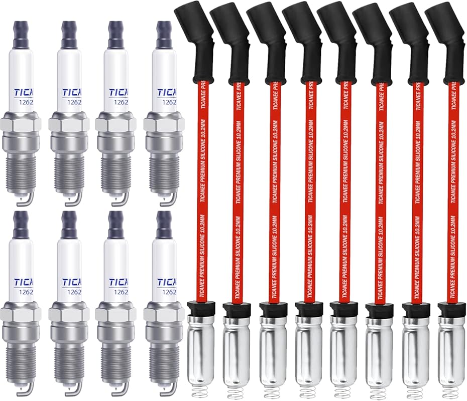 41-110 Iridium Spark Plugs and Wires Set for Chevy 5.3L Silverado Taho