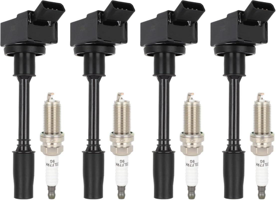 ECCPP 4 Ignition Coils and Iridium Spark Plugs for Lexus NX200t GS200t