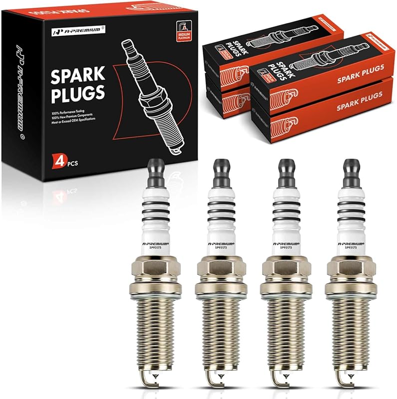 A-Premium 4-Pack Iridium Platinum Spark Plugs for Honda Civic CR-V Acc